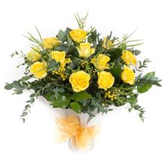 YELLOW ROSE HANDTIE
